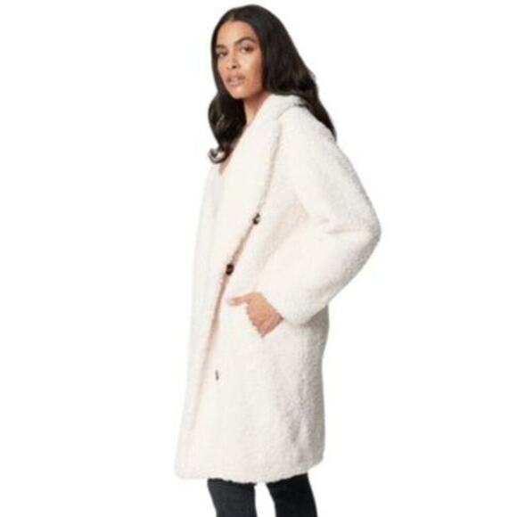 Blank NYC Sea Salt Faux Sherpa Coat, M - Picture 3 of 11